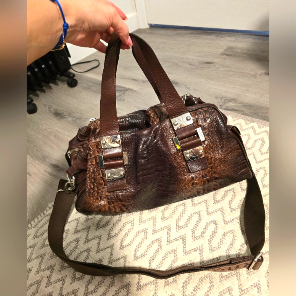 RIPANI brown leather sholder or cross body bag.